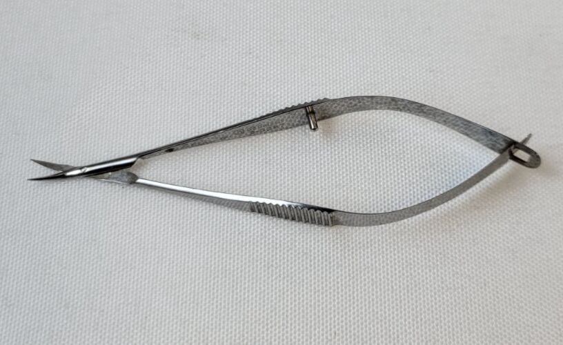 KARL STORZ E3387 Vannas Capsulotomy Scissors 6mm Curved Blades — photo 1