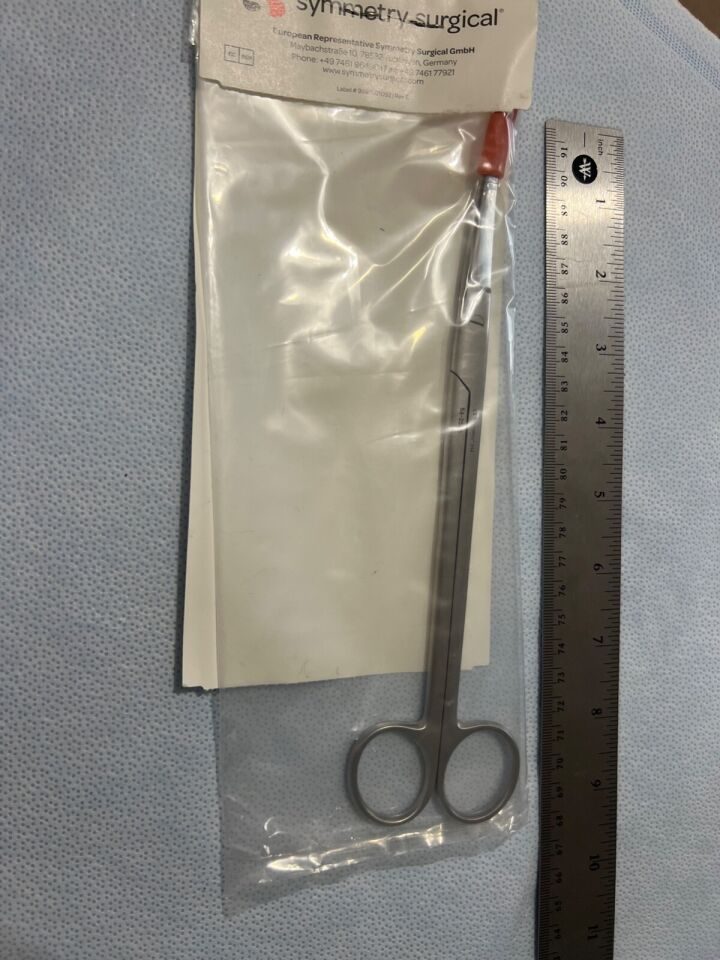 SYMMETRY SURGICAL 54-2505 Mayo Uterine Curved Dissecting Scissors 9" Length — photo 3