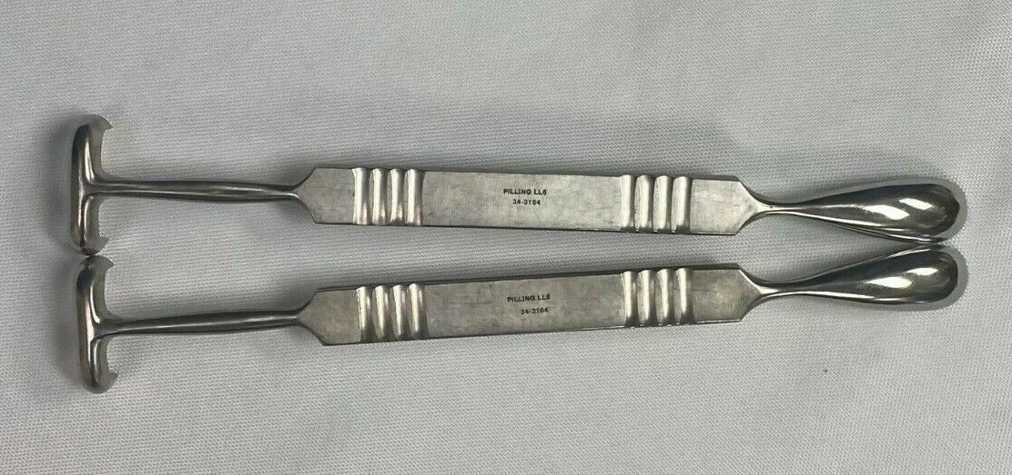 PILLING WECK 343164 Lot of 2 Plenk-Matson Raspatories Thoracic Orthopedic 8 3/4" — photo 2