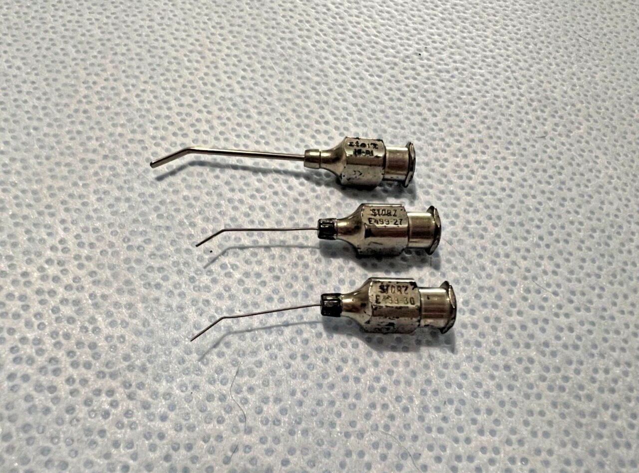 KARL STORZ  Set Of 3 Ophthalmic Irrigation & Air Injection Cannulas