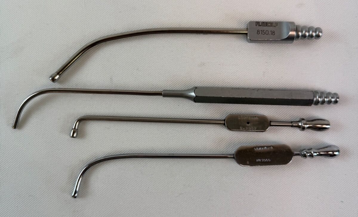 Set of 4 FESS Frontal Endoscopic Sinus Surgery Suctions — photo 1