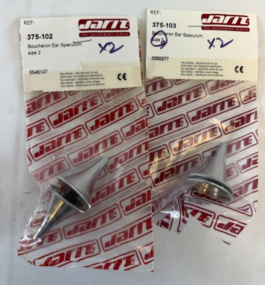 JARIT 375-102 75-103 Set of 4 Boucheron Ear Speculums Size 2 & 3
