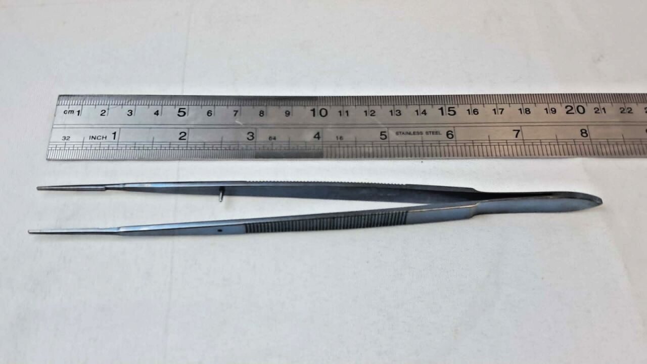 SCANLAN  Gerald DeBakey Forceps w/ Flat Handle 1mm Tips 8" — photo 5