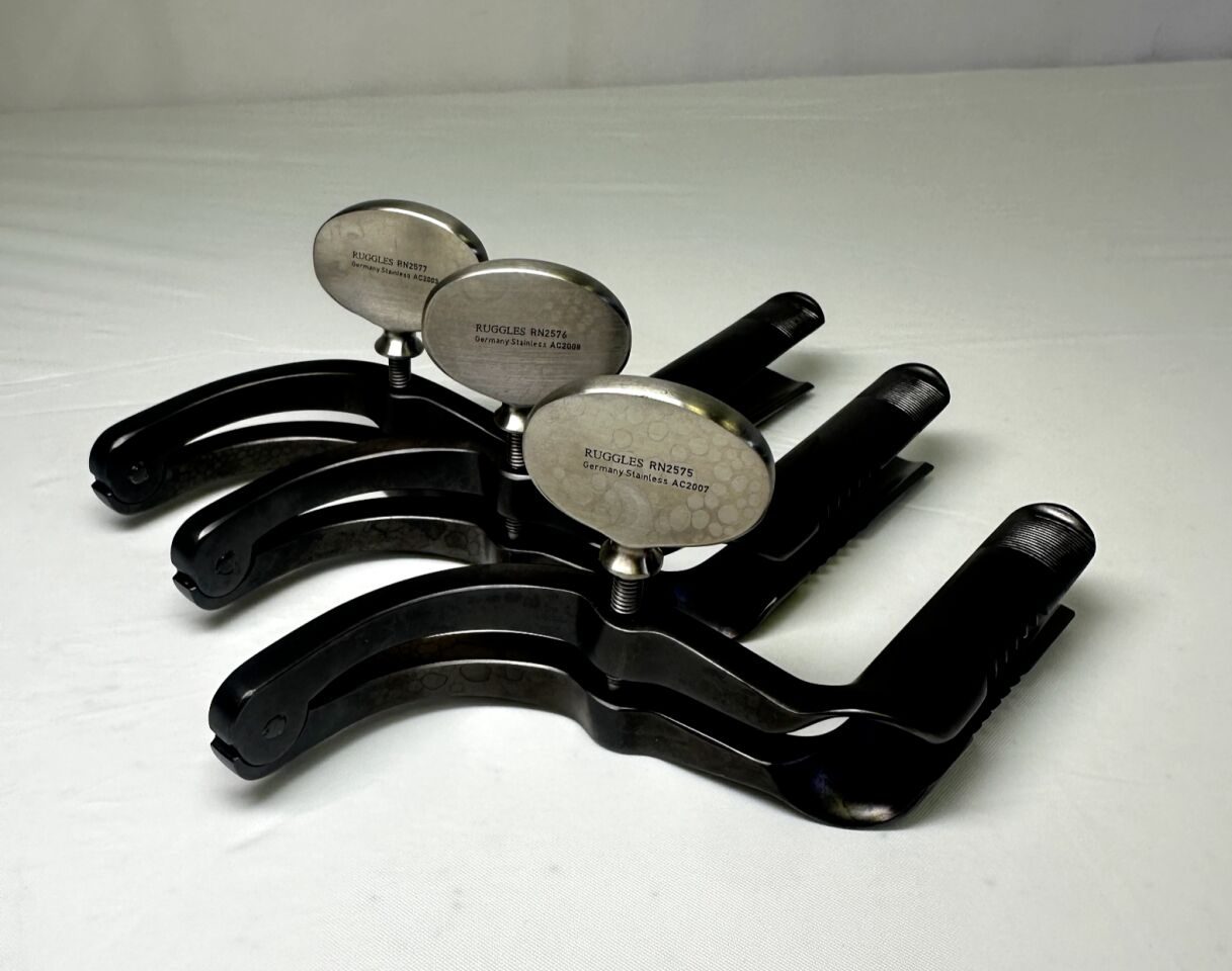 RUGGLES Various Set of 3 Transsphenoidal Speculum Black Coated Right Angled — photo 3