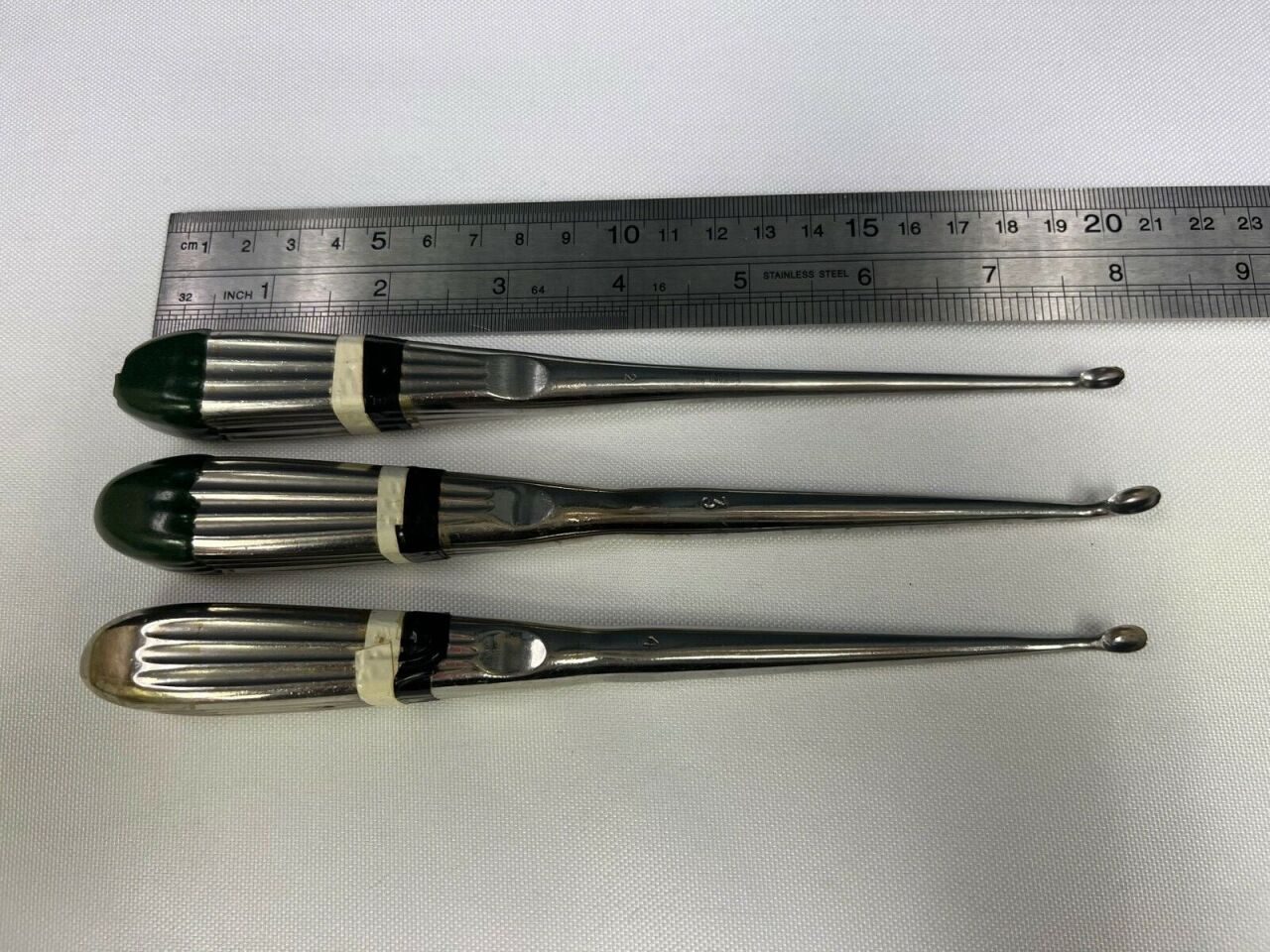 Forward Angled 8" Bone Curettes 2/3/4 Set of 3 Forward Angled Bone Curettes Orthopedic Neurology — photo 4