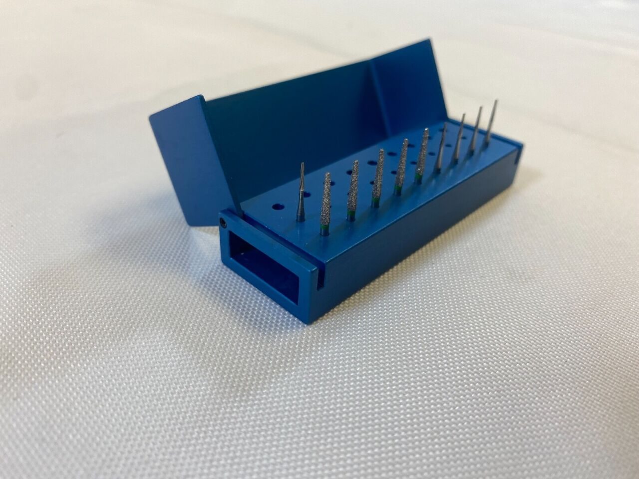 AXIS AB110-1U Bur Block Aluminum 27 Hole Blue Swivel Top  Assorted Burrs — photo 4