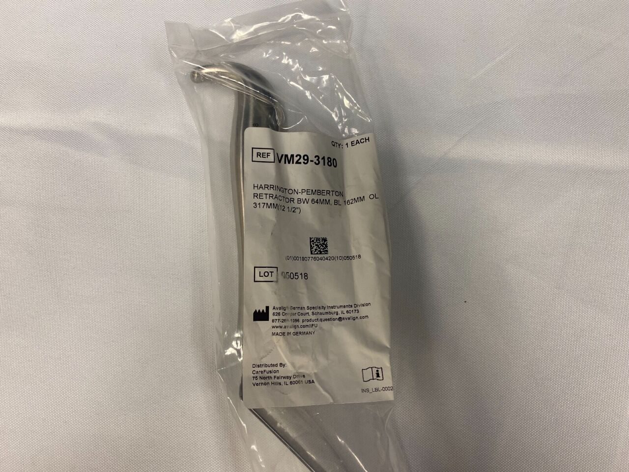 V. MUELLER VM29-3180 Harrington Pemberton Retractor BW 64mm — photo 2