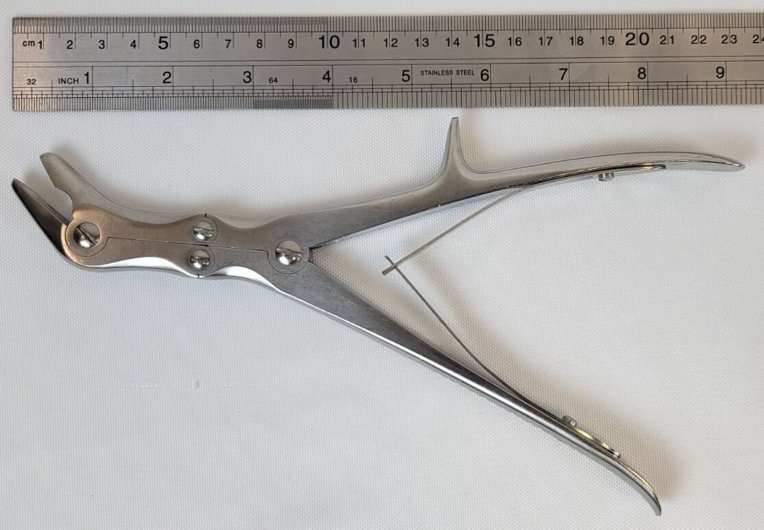 JARIT 23246 Angular Duckbill Rongeur, 9" 3mm Bite Jaws Double Action Curved Echlin Duckbill Rongeur — photo 6