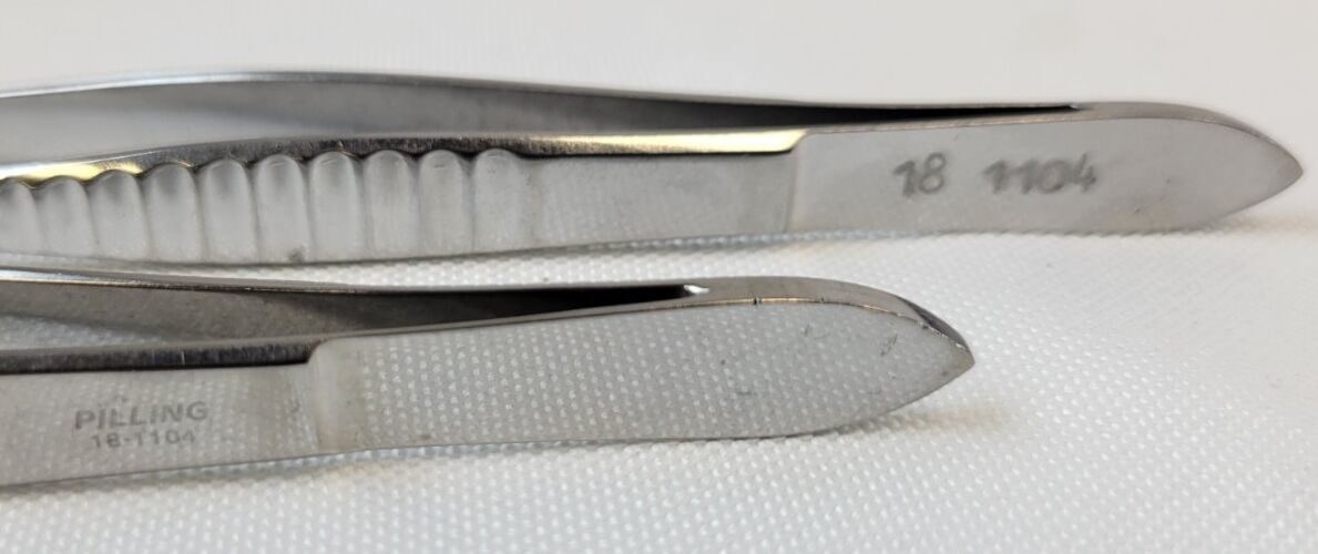 PILLING 18-1104 Thumb Dressing Forceps Straight 5-5/8" (Set of 2) — photo 4