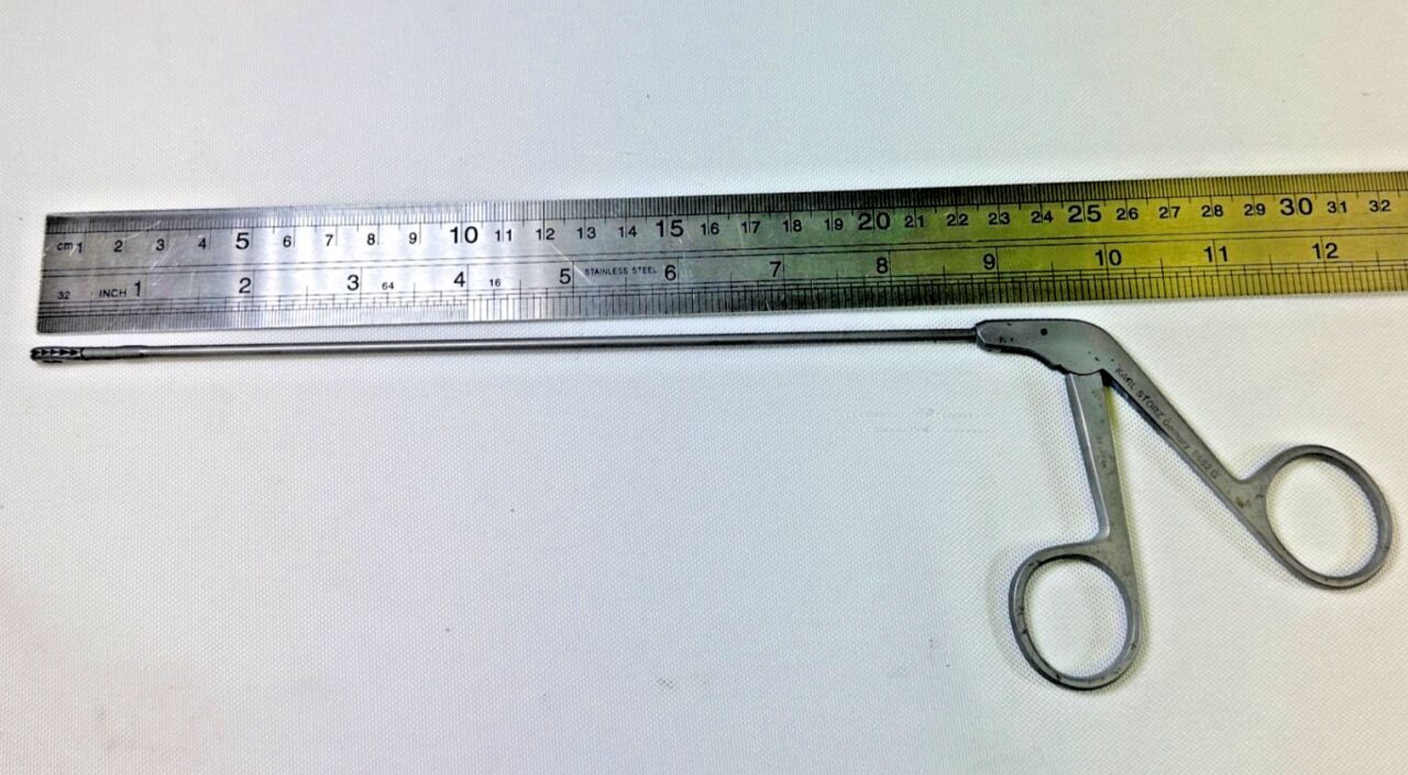 KARL STORZ 8662G Laryngoforce 11x7mm Oval Bite 10" 22CM Grasping Forceps — photo 7