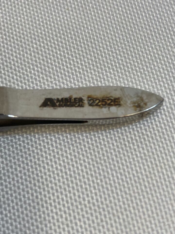 AMBLER SURGICAL 2252E Castroviejo Suturing Forceps 4 3/8" 0.12mm 1x2 Teeth — photo 2
