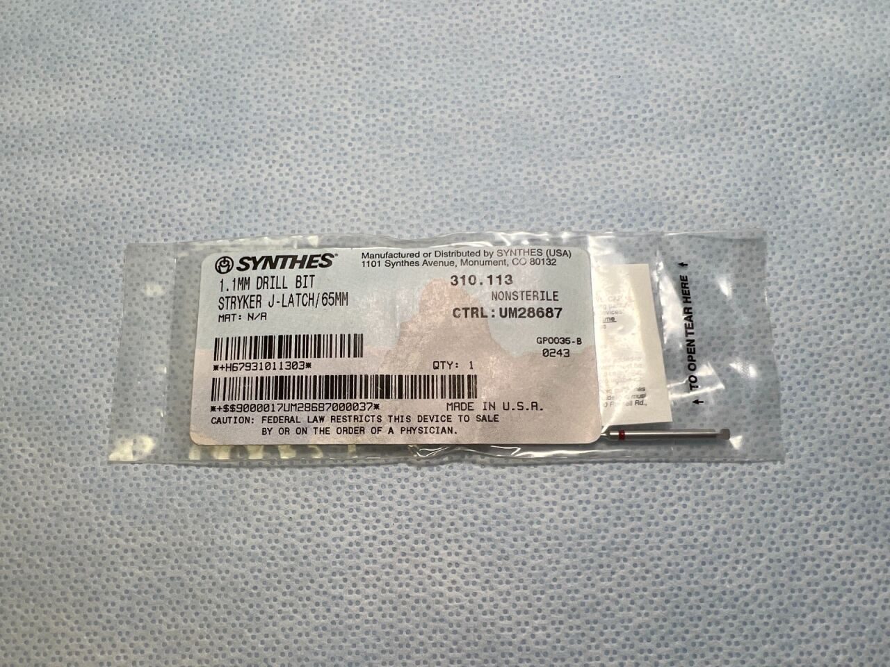 SYNTHES 310.113 Drill Bit