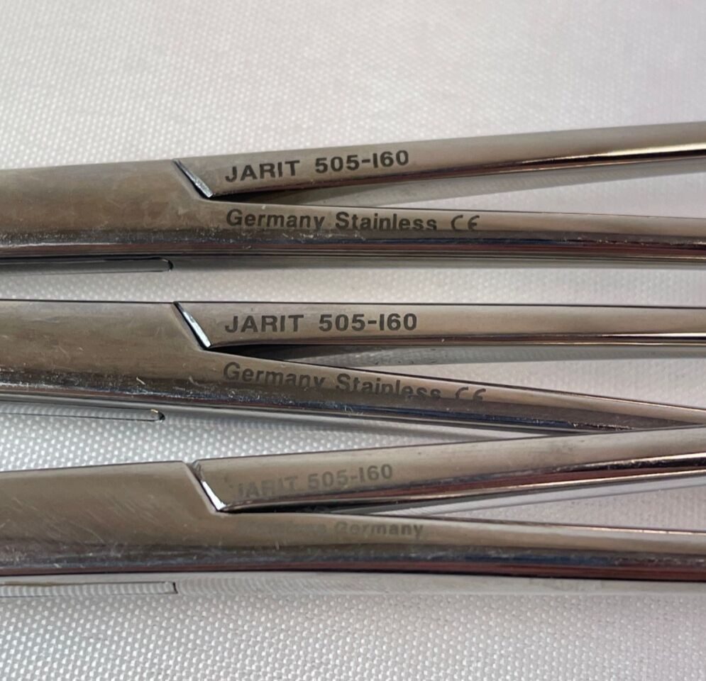 JARIT 505-160 Bozeman Uterine Dressing Forceps 10.2" Double Curve OBGYN, Set of 3 — photo 2