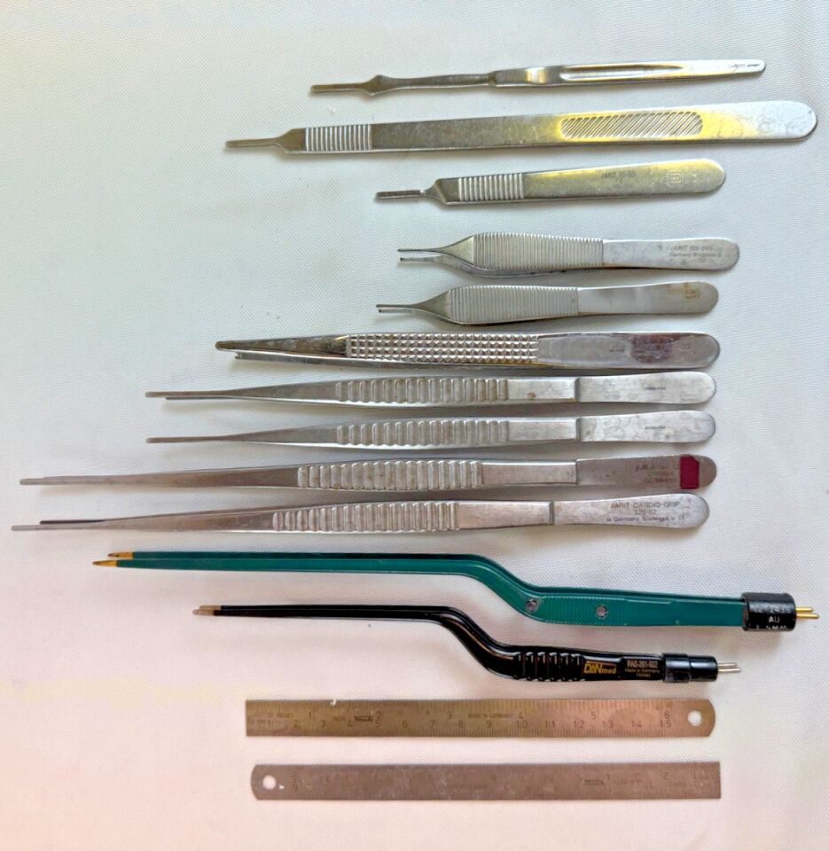 VARIOUS  82 Piece Jarit V. Mueller Spine Instrument Tray w Sterilization Case — photo 7
