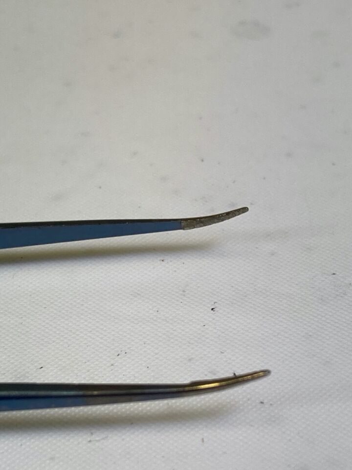 SNOWDEN-PENCER 32-4592 Micro Diamond Lite Titanium Forceps Curved Tip 21cm — photo 5