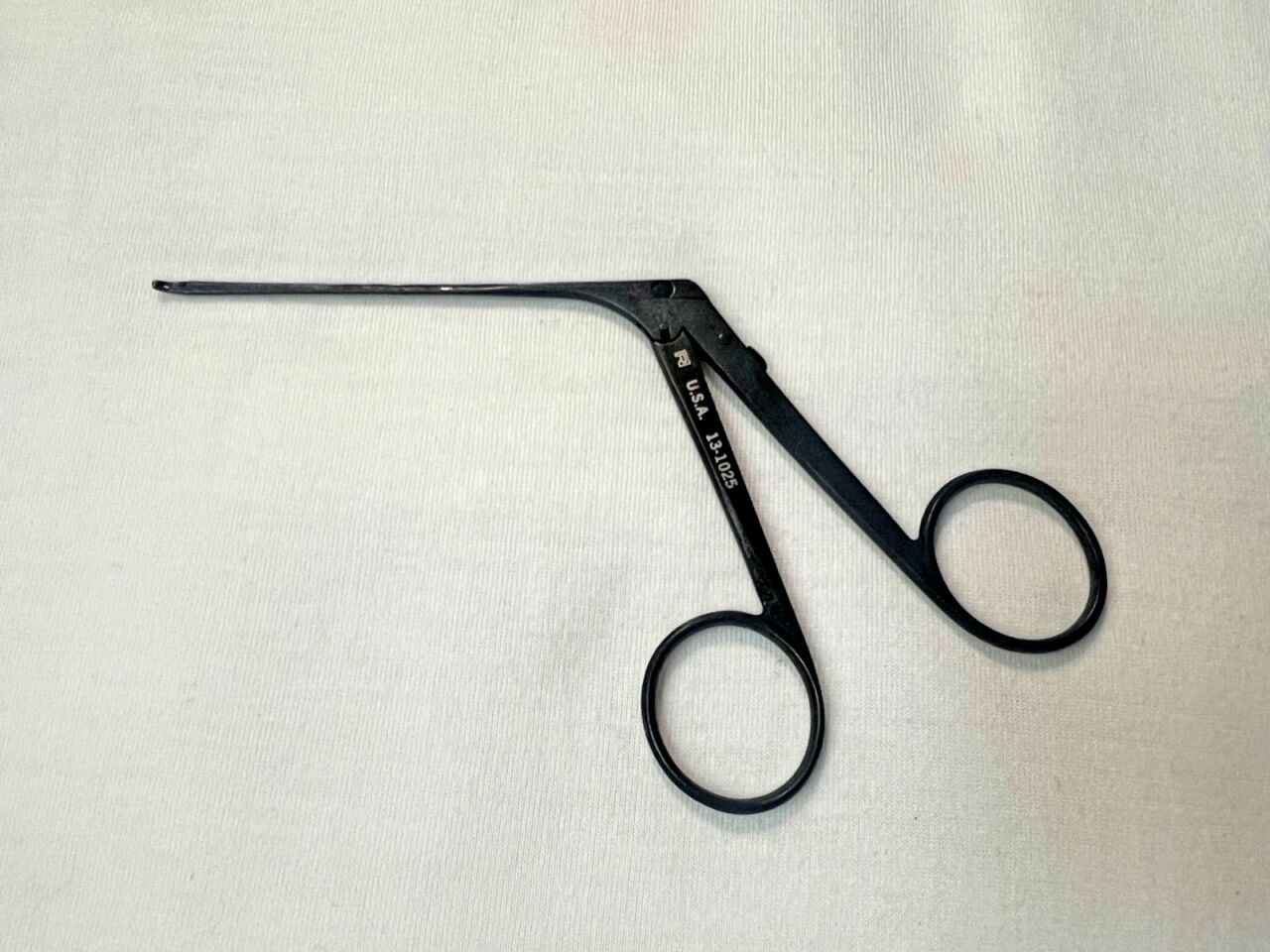 RICHARDS 13.1025 Delicate Cup ENT Forceps Curved Left 4mm x 3" Length — photo 4