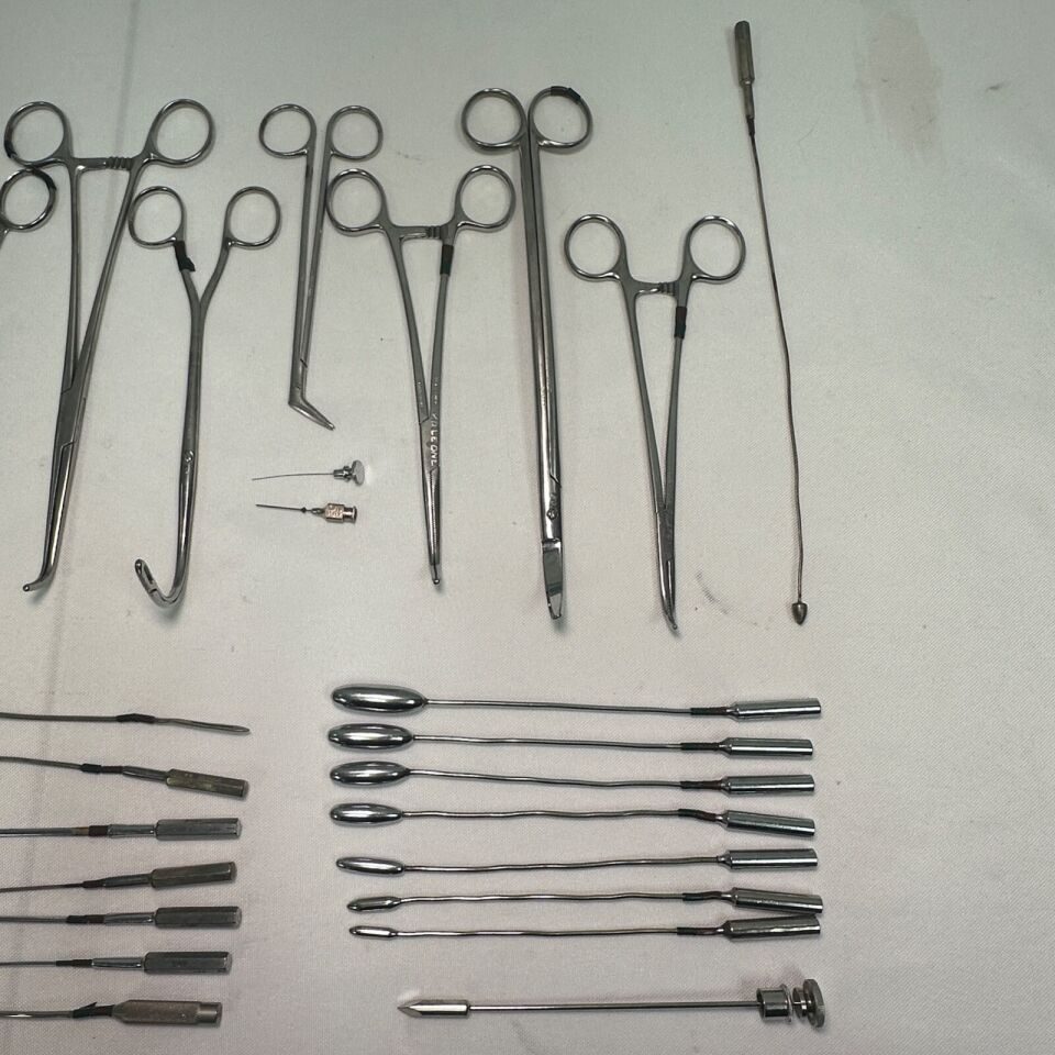 VARIOUS  29 Piece Sklar Weck W. Lorenz Gallbladder Instrument Tray With Sterilizatio Case — photo 3