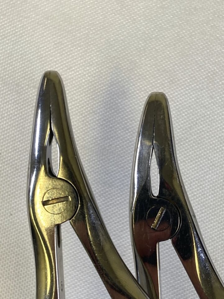 STILLE  Pair of Curved 3mm & 4mm Leksell Bone Rongeurs Double Action — photo 7