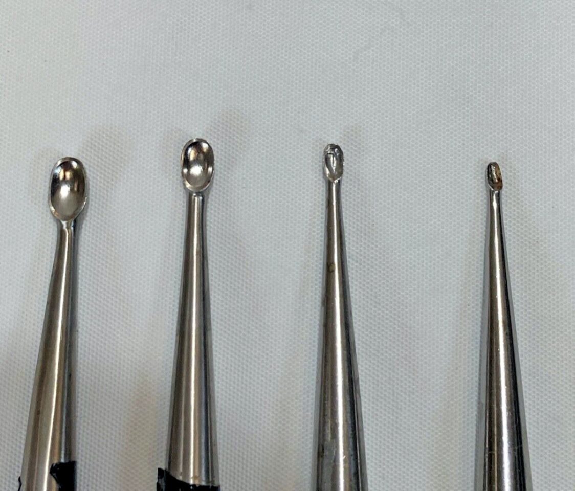 SSI ULTRA 7" Sizes 00/0/2/3 Brun Bone Curettes - Set of 4 — photo 4