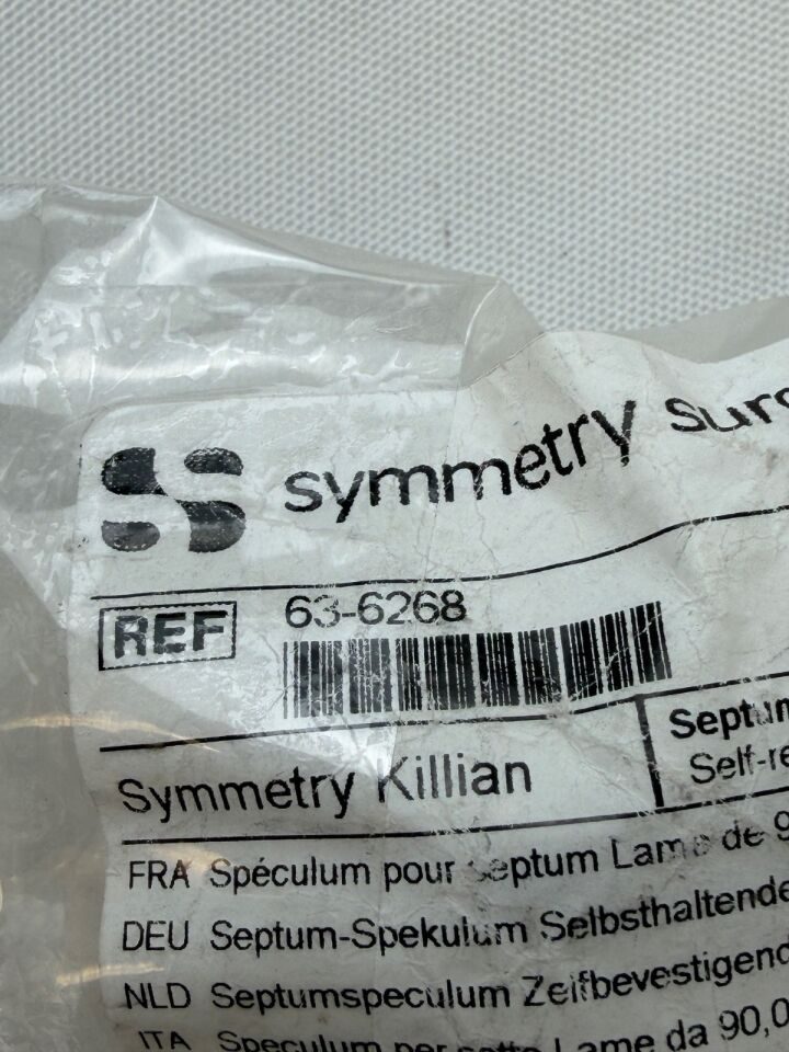 SYMMETRY SURGICAL 63-6268 Killian Septum Specula Self Retaining 90mm Blades — photo 2