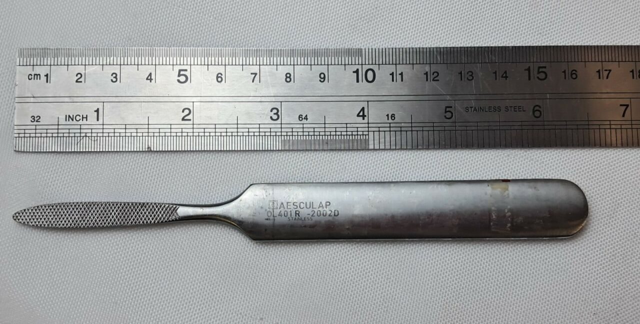 AESCULAP OL401R Joseph Bone Rasp, Straight, Serrated, 7.5mm, 165mm — photo 6