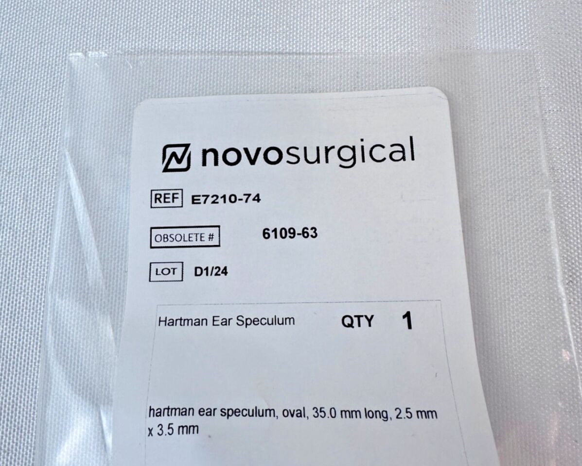 NOVO SURGICAL E7210-74 Hartman Ear Speculum Oval 35.0mm Long 2.5mm X 3.5mm set of 3 — photo 2