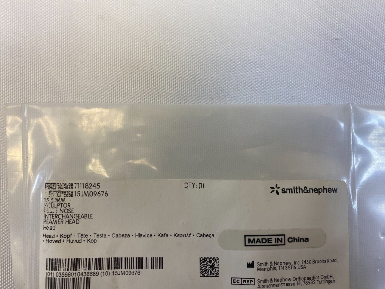 SMITH & NEPHEW 71118245 15.5mm Sculptor Pilot Nose Reamer Head — photo 2
