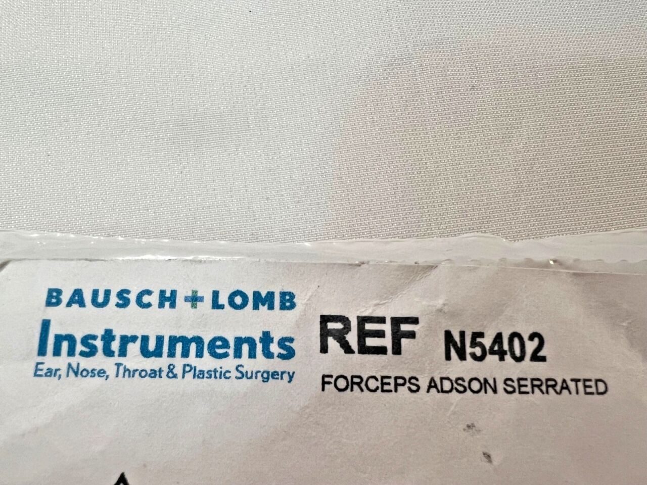 BAUSCH & LOMB N5402 Adson Dressing Forceps Serrated 10mm Tip X 4.8" Length — photo 2
