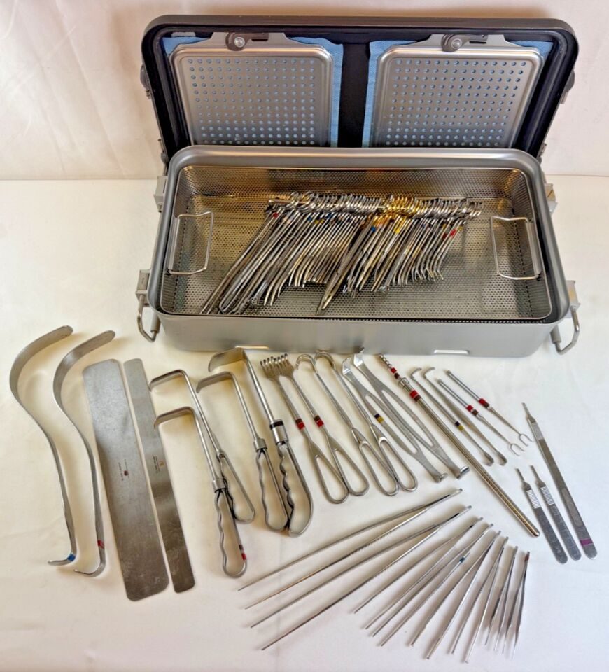 V. MUELLER Major Abdominal Tray 77 Piece w/ Sterilization Case