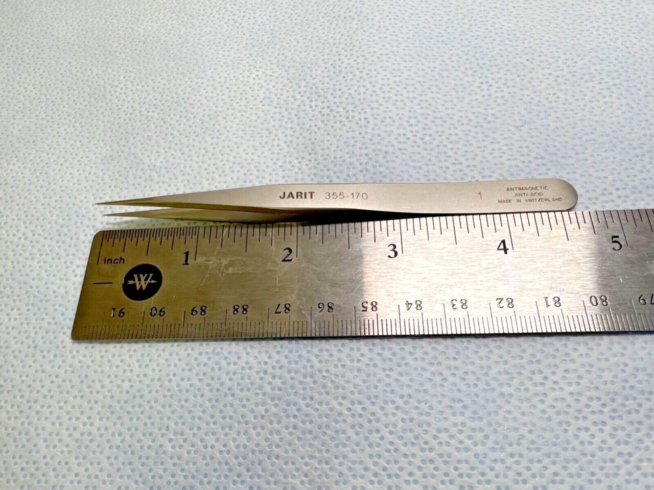 JARIT 355-170 Fine Straight Jeweler Forceps 4-5/8" Style No. 1 — photo 5