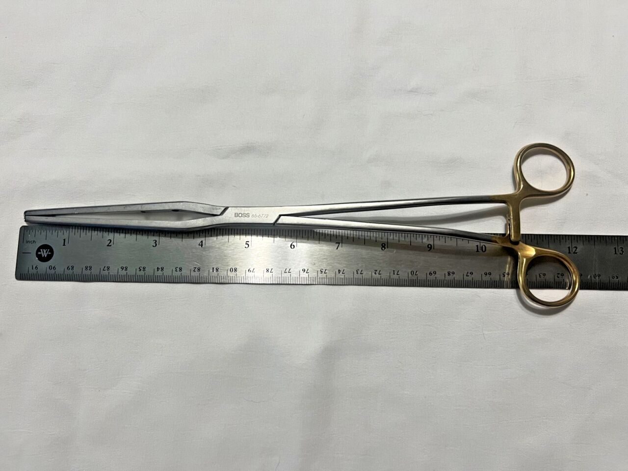 BOSS INSTRUMENTS 65-6772 Safe Jaw Straight Vascular Clamp 12" Length — photo 3