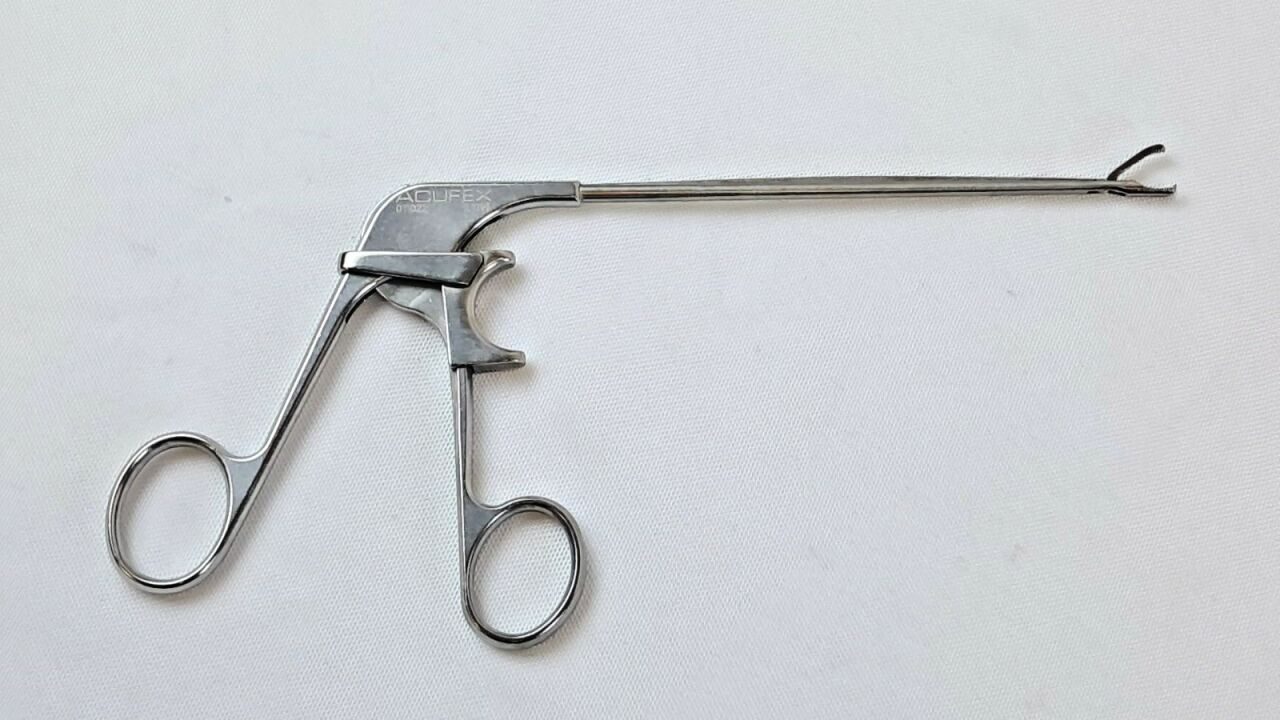 ACUFEX 011022 Large Pitbull Loose Body Grasper Slide Lock Arthroscopic Forceps