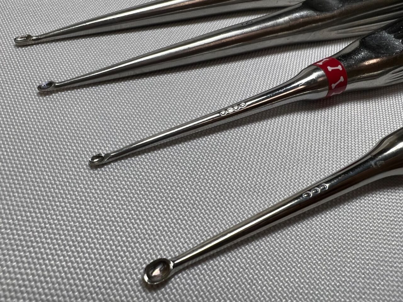 AMBLER Sizes 0 00 000 0000 7" Bone Curettes Set of 4 — photo 2