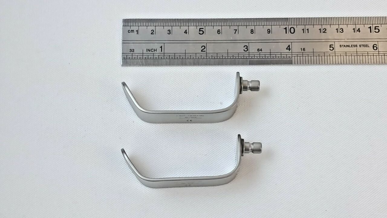 TIEMANN 80-7023 Pair of Kolbel Retractor Blades, 20 x 68mm — photo 4