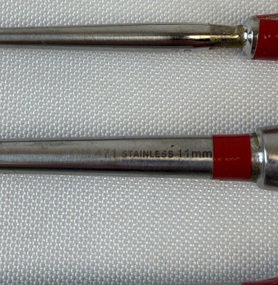 AESCULAP OM471 Barnhill Adenoid Curettes 17mm 13mm 11mm 8mm x 9" - Set of 5 — photo 3