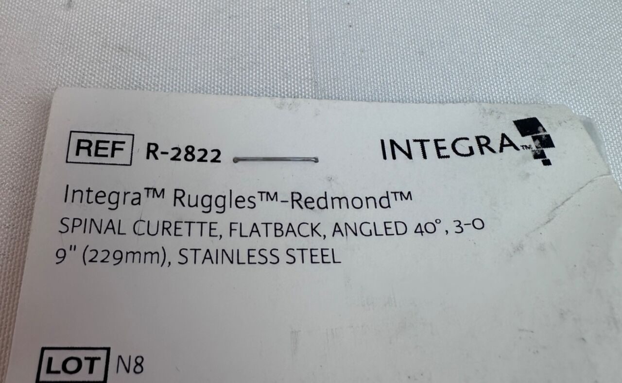 RUGGLES R-2822 Spinal Curette FlatBack Angled 40deg 9" — photo 6
