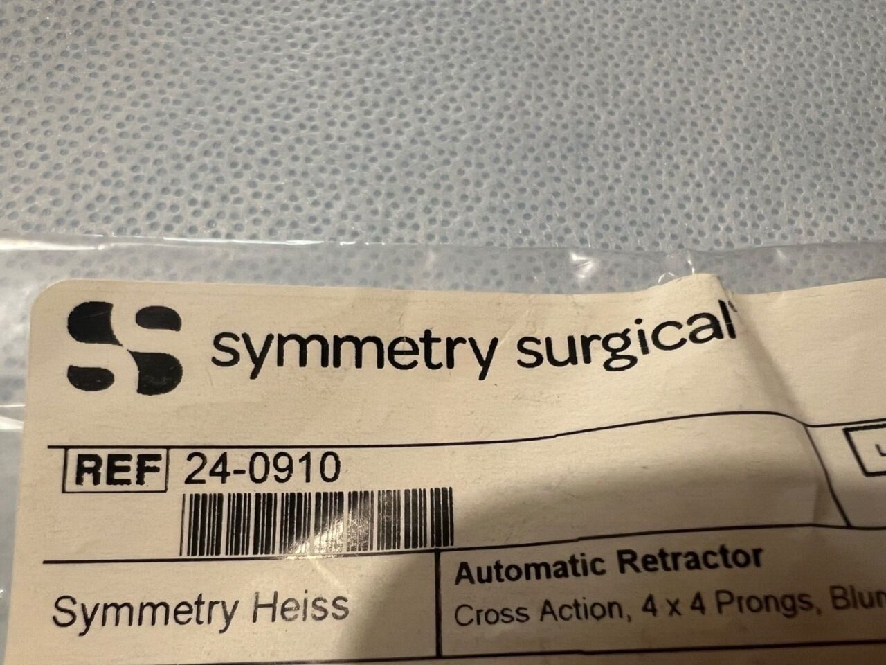 SYMMETRY 24-0910 Heiss Automatic Retractor Cross Action 4x4 Blunt Prongs 4" L — photo 3