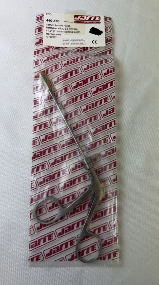 JARIT 440-370 2.5mm Backwards Bite WL: 4.5" Rotatable Ostrum Antrum Punch ENT