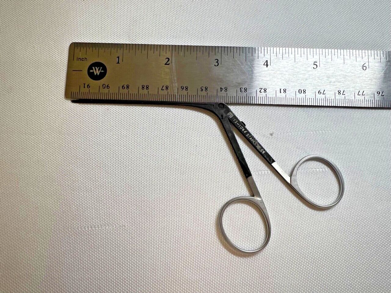 RICHARDS 13-1044 Mini McGee Ebony Scissor Forceps 4mm Sharp Jaws 3.1" Shaft ENT — photo 6