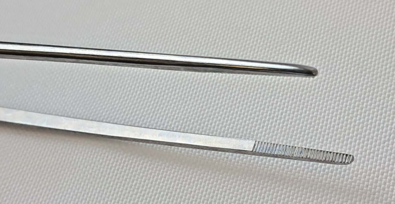V. MUELLER RH460 Cohen Nasal Dressing Forceps Straight Serrated Tips 1/2" — photo 4