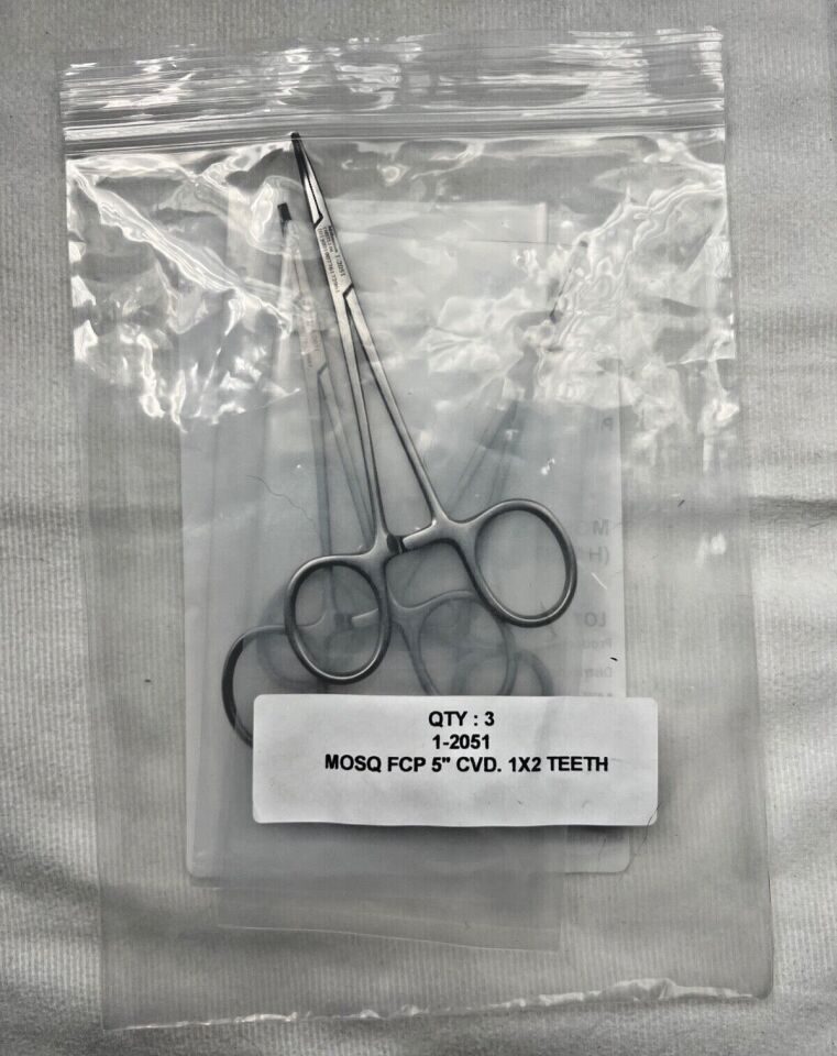 MILLENNIUM SURGICAL 1-2051 Halstead Mosquito Forceps 1x2 Teeth 5" L — photo 1
