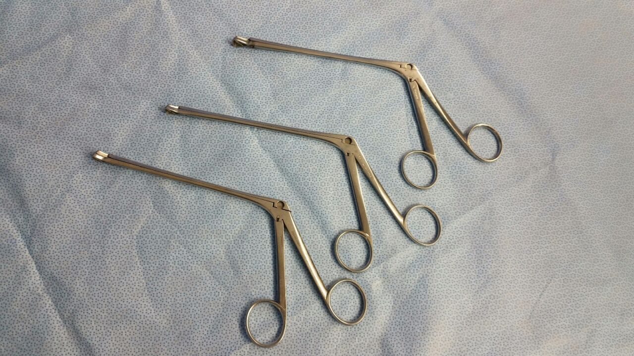 PILLING 461660 / 461661 Meltzer Adenoid Punches 2X 5mm & 1X 7mm - lot of 3