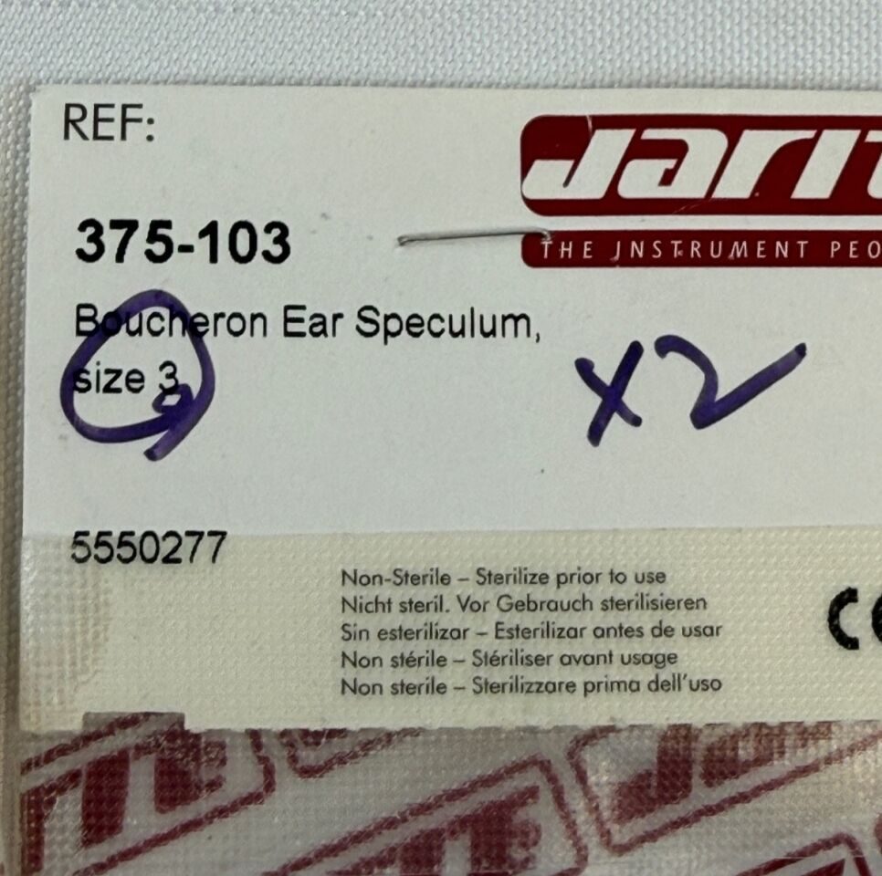 JARIT 375-102 75-103 Set of 4 Boucheron Ear Speculums Size 2 & 3 — photo 3
