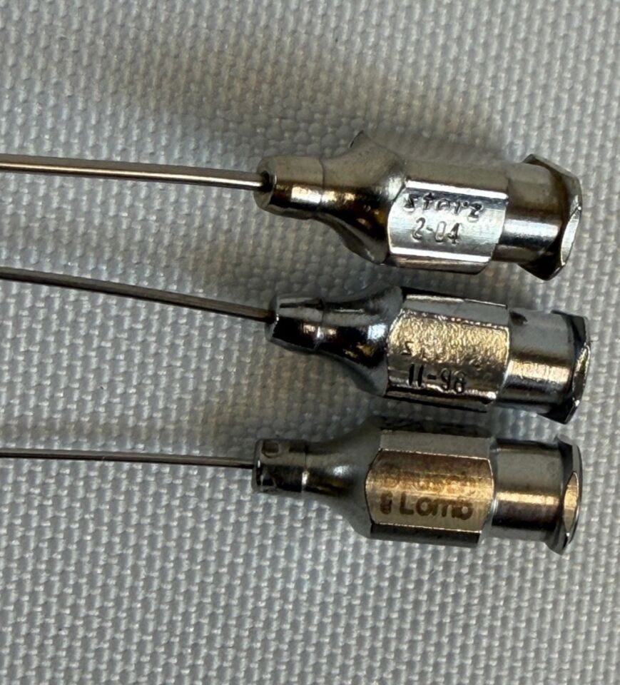 BAUSCH & LOMB N1690 G H I 20 22 24 Gauge Rosen Suction Tubes Set of 3 — photo 6