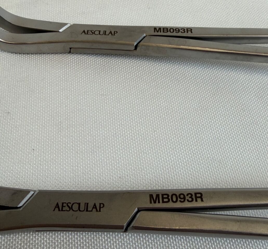 AESCULAP MB093R Fogarty Atraumatic Vascular Clamps Hydragrip Angled 8.5" — photo 2