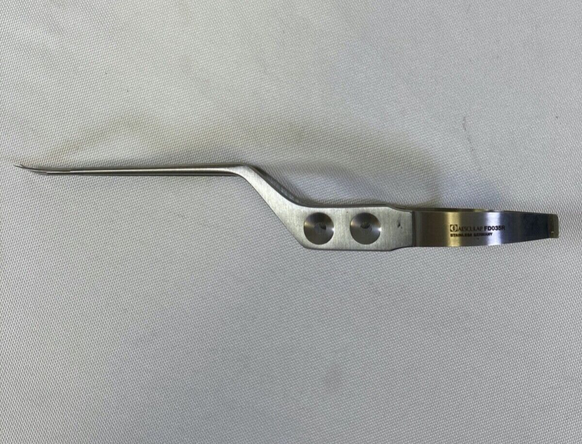 AESCULAP FD035R Micro Form Scissors Bayonet Curved Up Serrated 80mm x 200mm