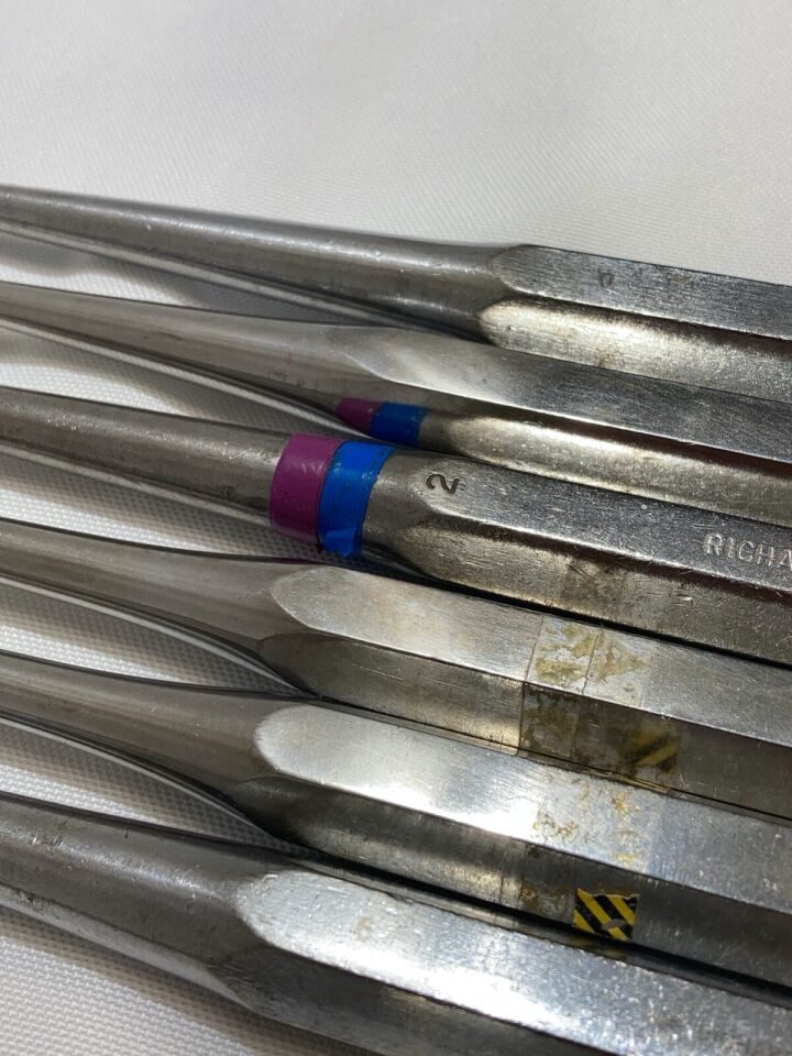 RICHARDS Various Straight & Angled 9" Heavy Bone Curettes — photo 8
