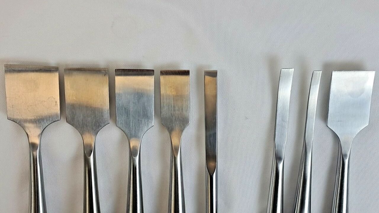 SMITH  NEPHEW MILTEX  8pc Hibbs Osteotome Set Straight & Curved — photo 6