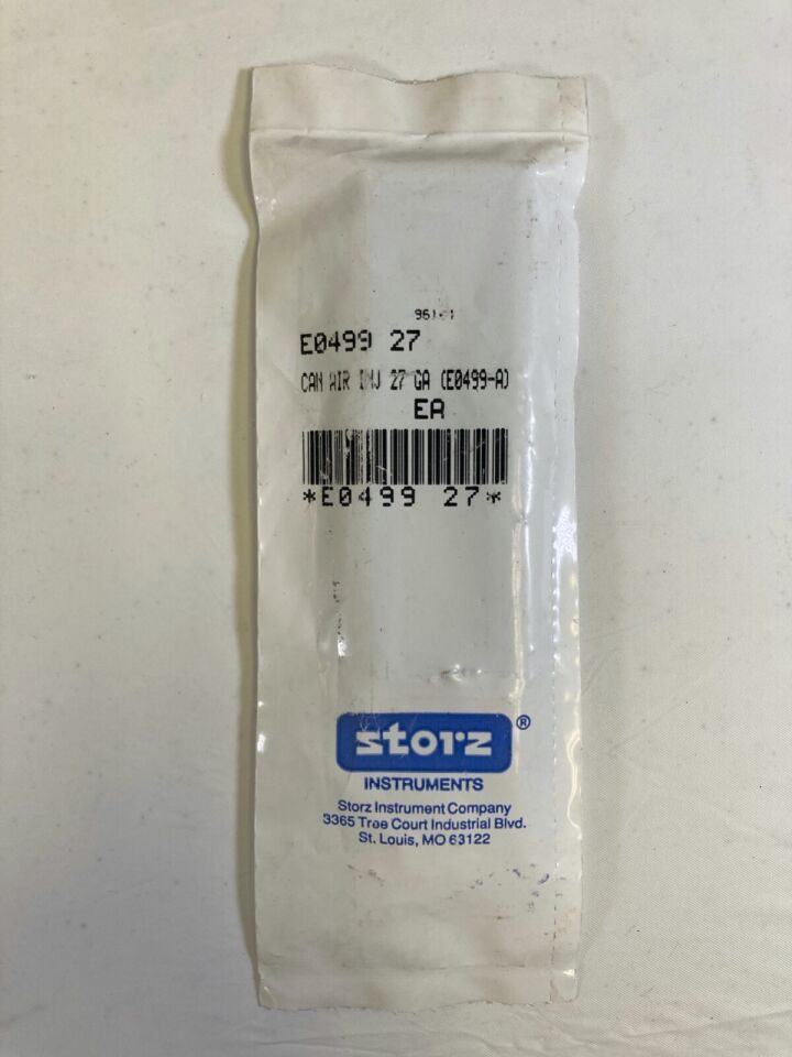 KARL STORZ E0499 Air Injection Cannula 27 Gauge Angled 45deg Shaft 5mm Tip-Bend