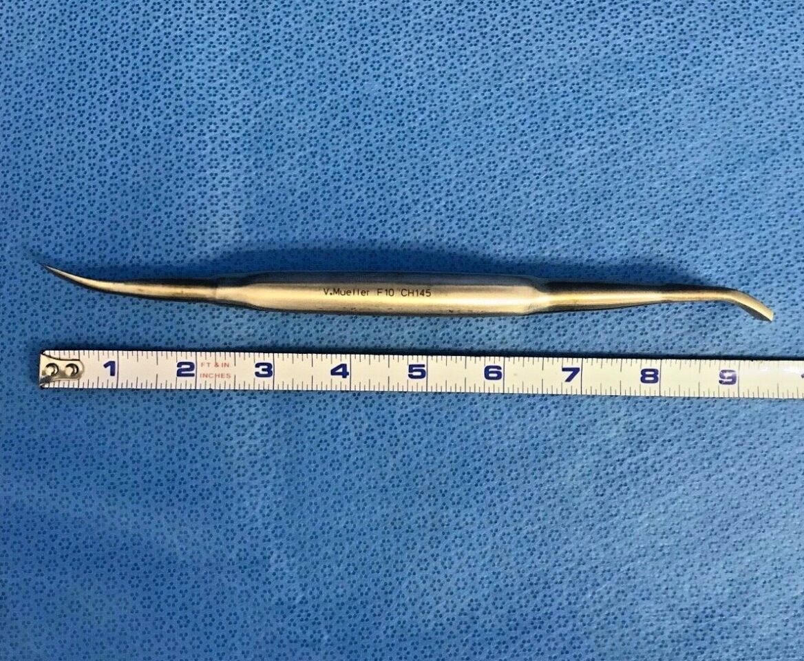 V. MUELLER CH145 Cameron-Haight Periosteal Elevator 12mm Round X 15mm Straight — photo 8